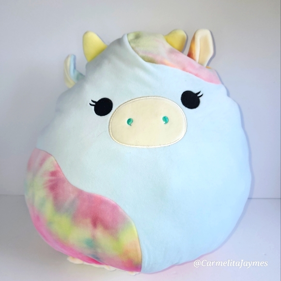 CAEDYN 🔁 CAEDIA 🐄 Blue Rainbow & Pink Cow FlipAMallow Original Squishmallows - Picture 3 of 10